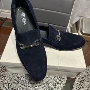 Stacy Adams Navy Suede Loafers